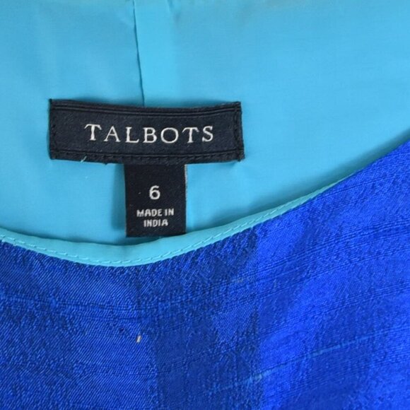 Talbots 100% Silk Tank Top 6 Jewel Tone Colorblock Preppy Mod Blouse - Picture 3 of 8